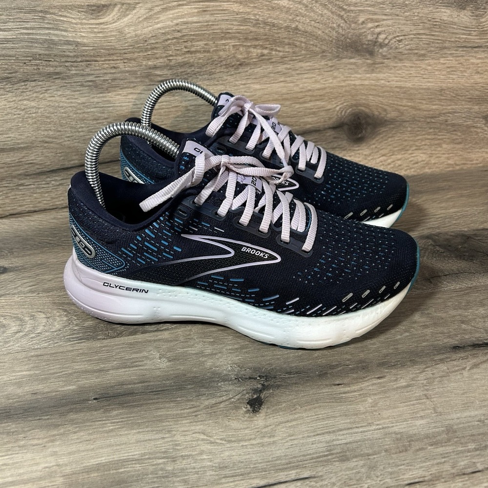 Brooks Glycerin 20 Womens Size 7 Blue Purple Athletic Running Shoes Sneakers